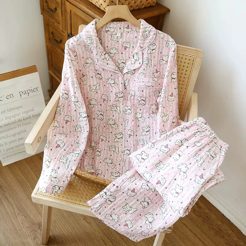 Ruya Cotton Padded Nightsuit In Pink - Image 3