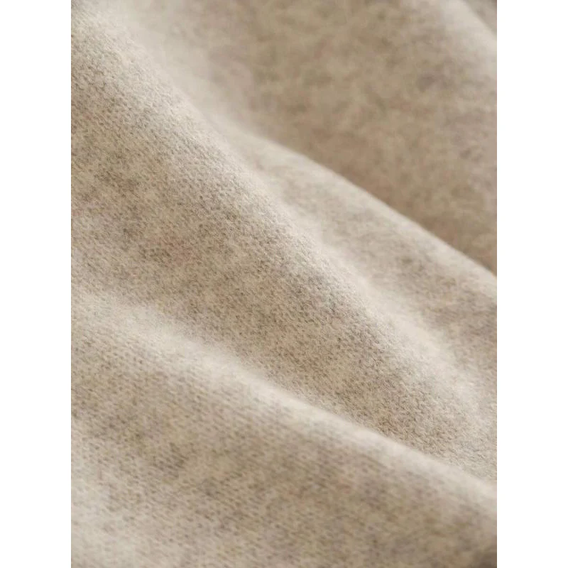 Rylee Bow Oversized Cardigan In Beige - Image 8