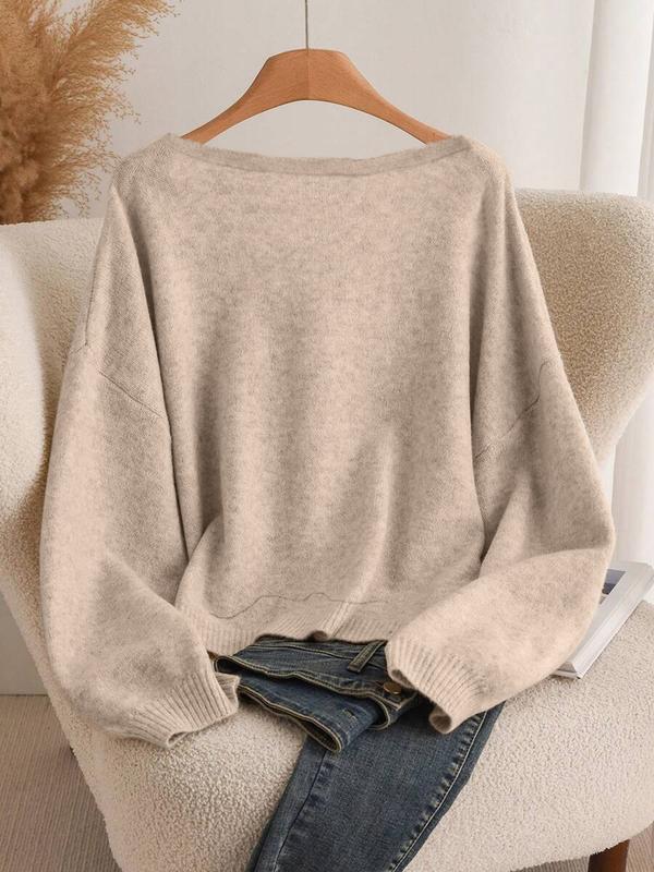 Rylee Bow Oversized Cardigan In Brown - Image 2