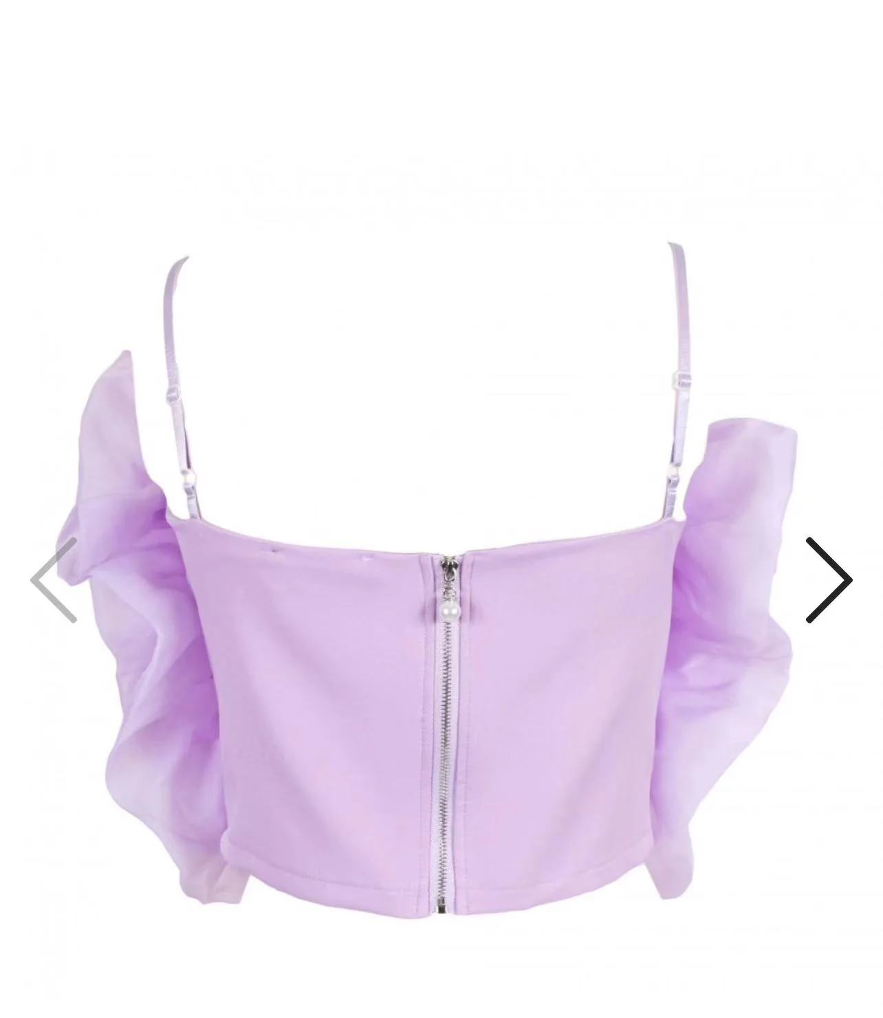 Sage Statement Floral Top In Lilac - Image 3