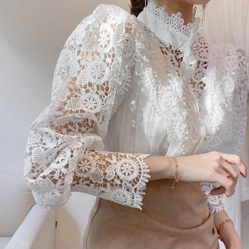 Sale Luxury Lace Blouse - Image 12