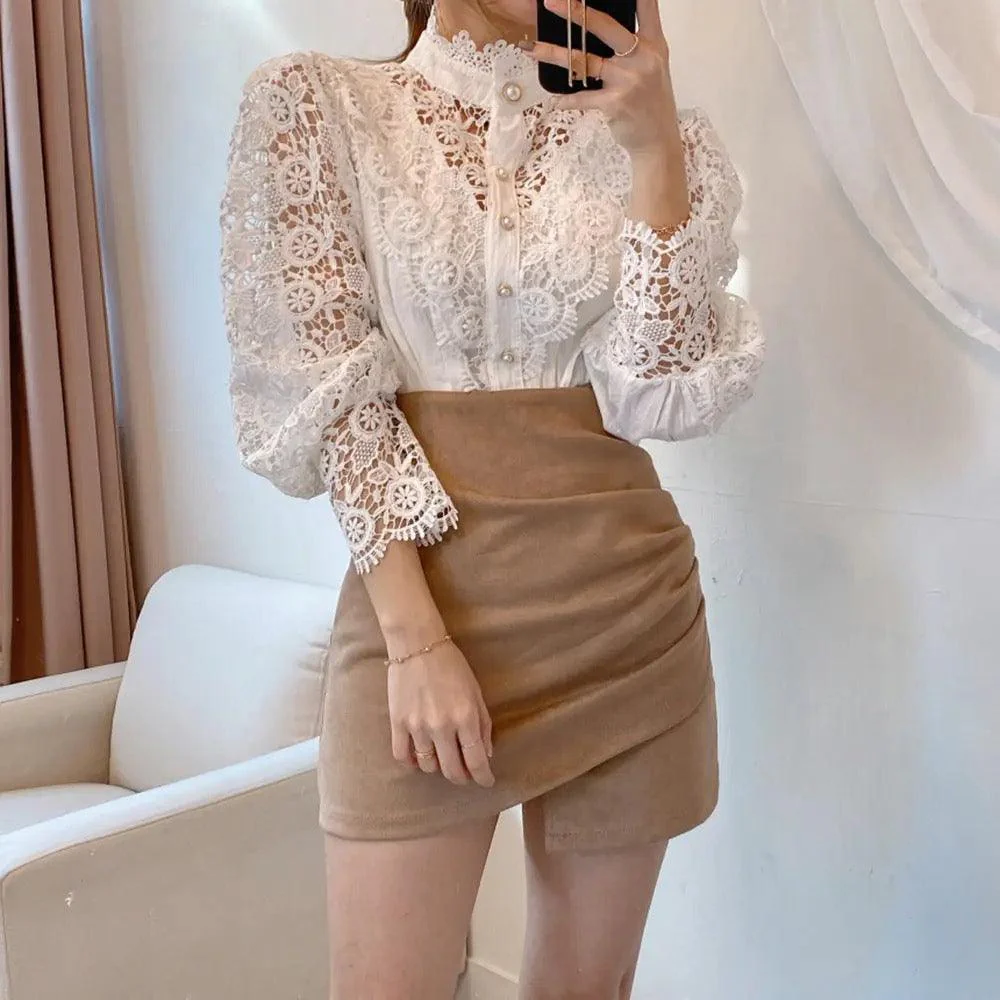 Sale Luxury Lace Blouse - Image 2