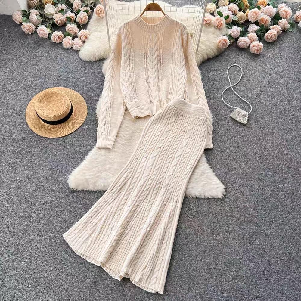 Salma Knitted Woolen Coord Set - Image 2