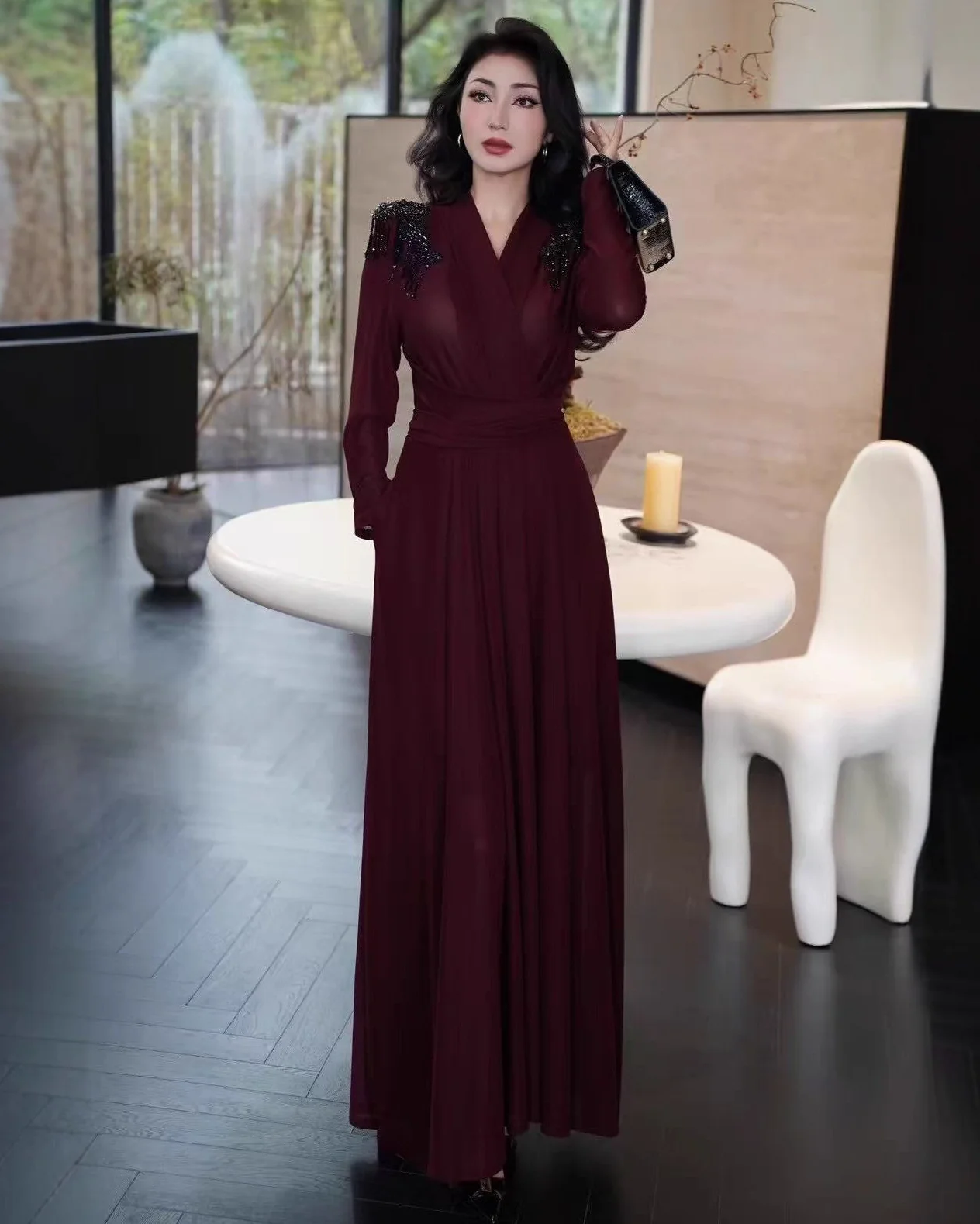 Salome Embellished Maxi Dress - Image 3