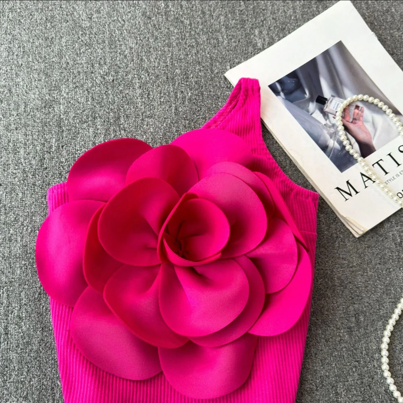 Saly Rosette Oneshoulder Top - Image 2