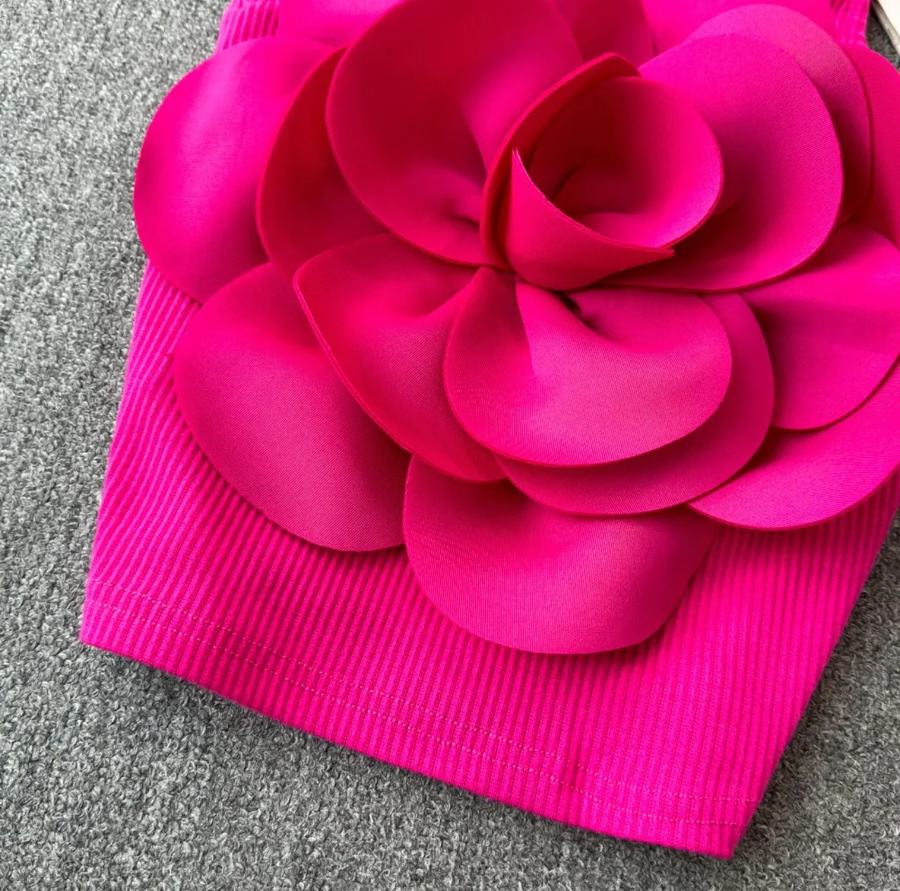 Saly Rosette Oneshoulder Top - Image 3