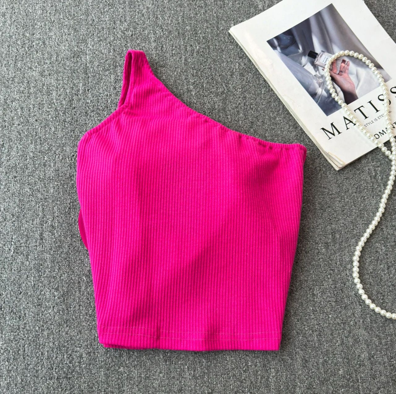Saly Rosette Oneshoulder Top - Image 4