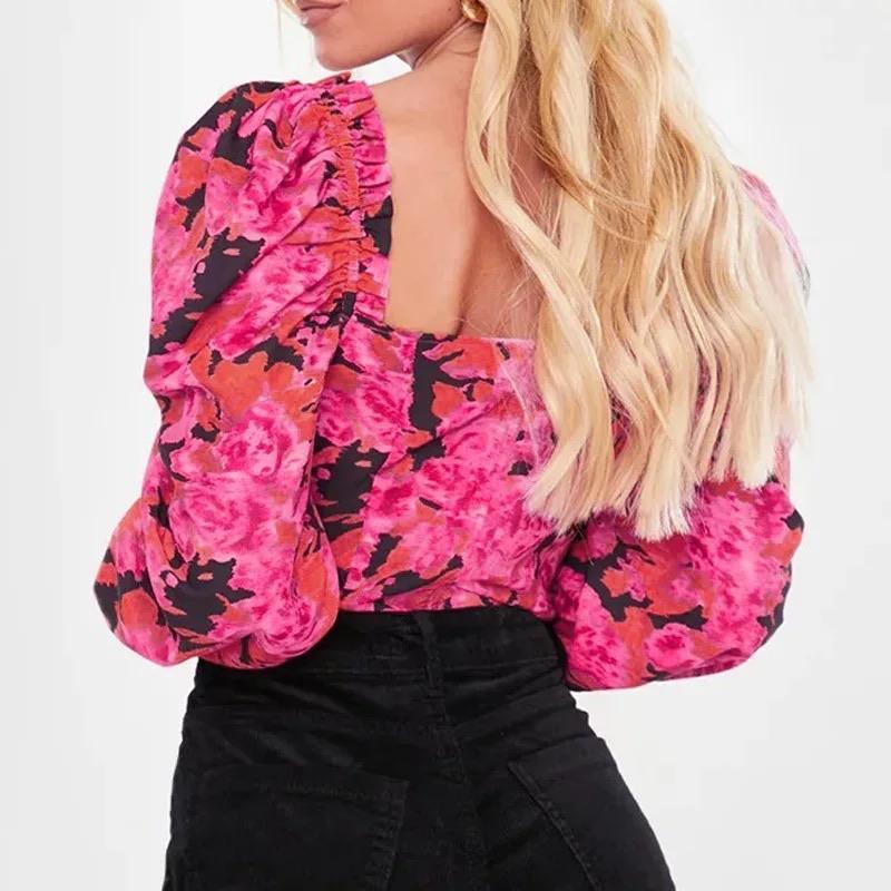 Samantha Floral Blouse In Pink - Image 4