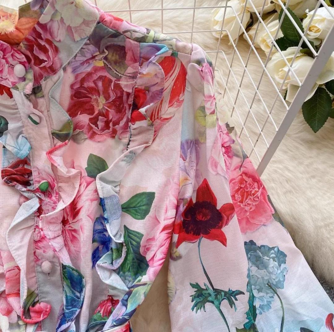 Samuel Floral Vintage Dress In Multicolor - Image 5