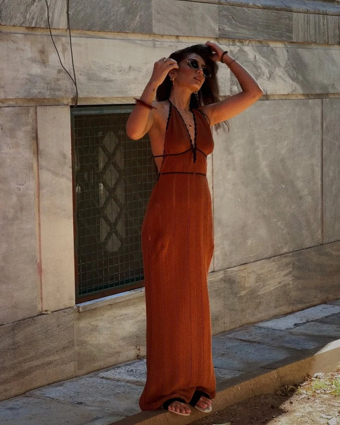 Sassa Luxe Soft Knit Dress In Brown - Image 13