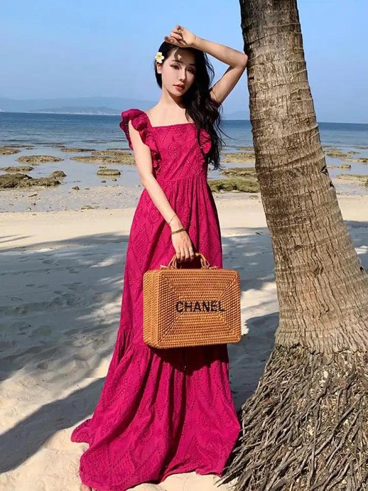 Saz Summer Maxi Dress in Pink - Image 4
