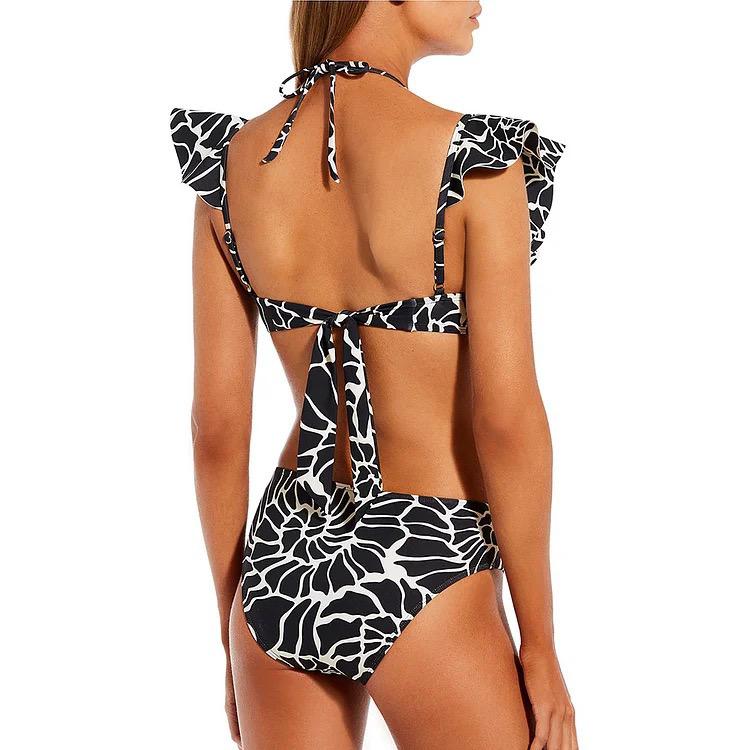 Selestia Bikini With Sarong In Black - Image 3