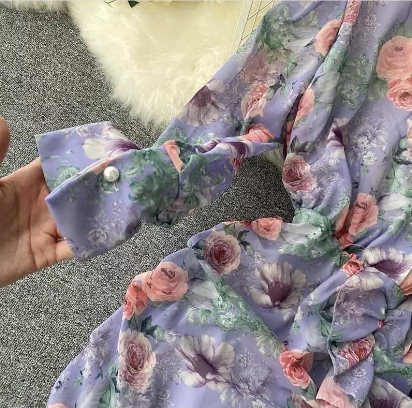 Semia Floral Dress In Lilac - Image 4