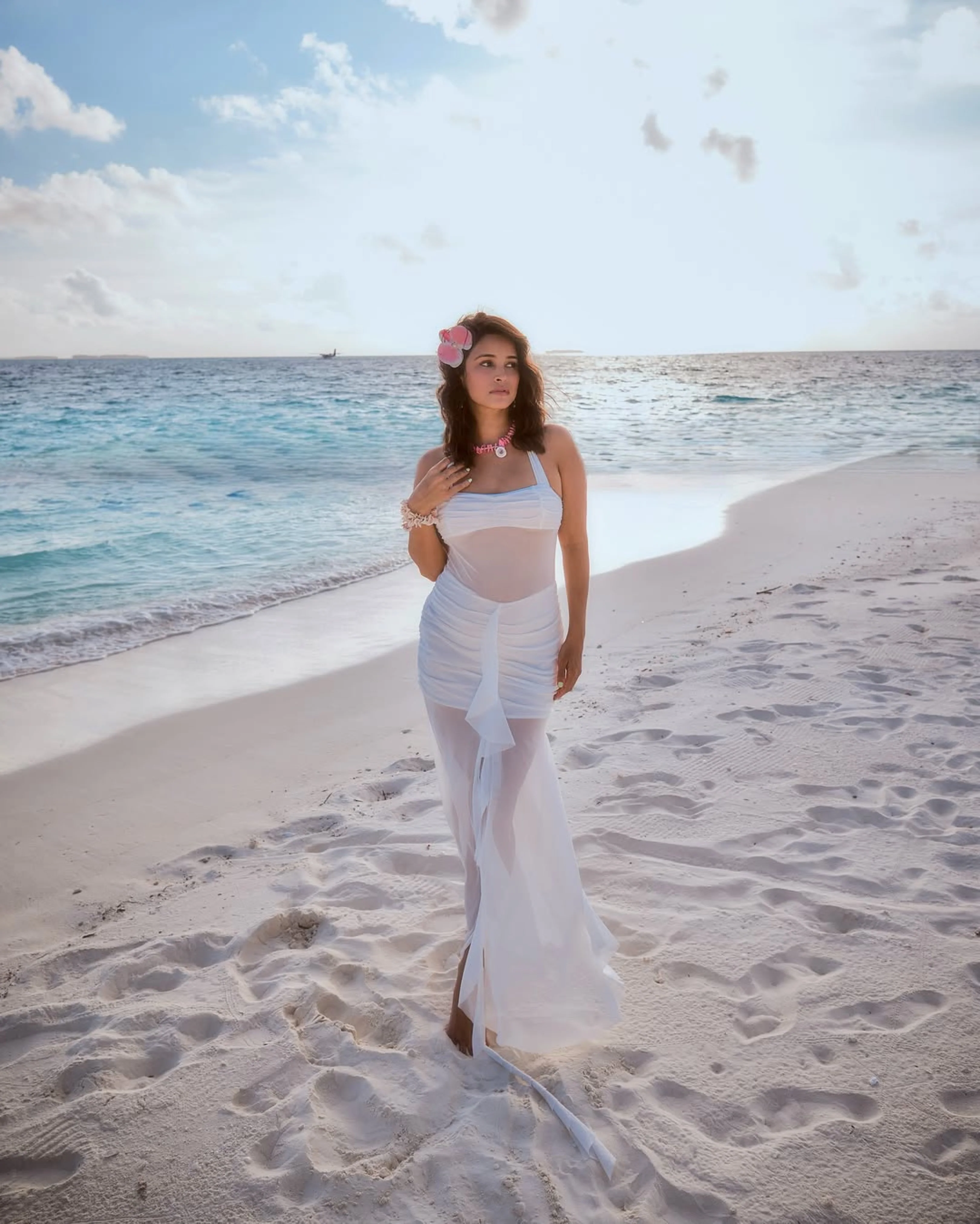 Senna Bodycon Slit Maxi Dress In White
