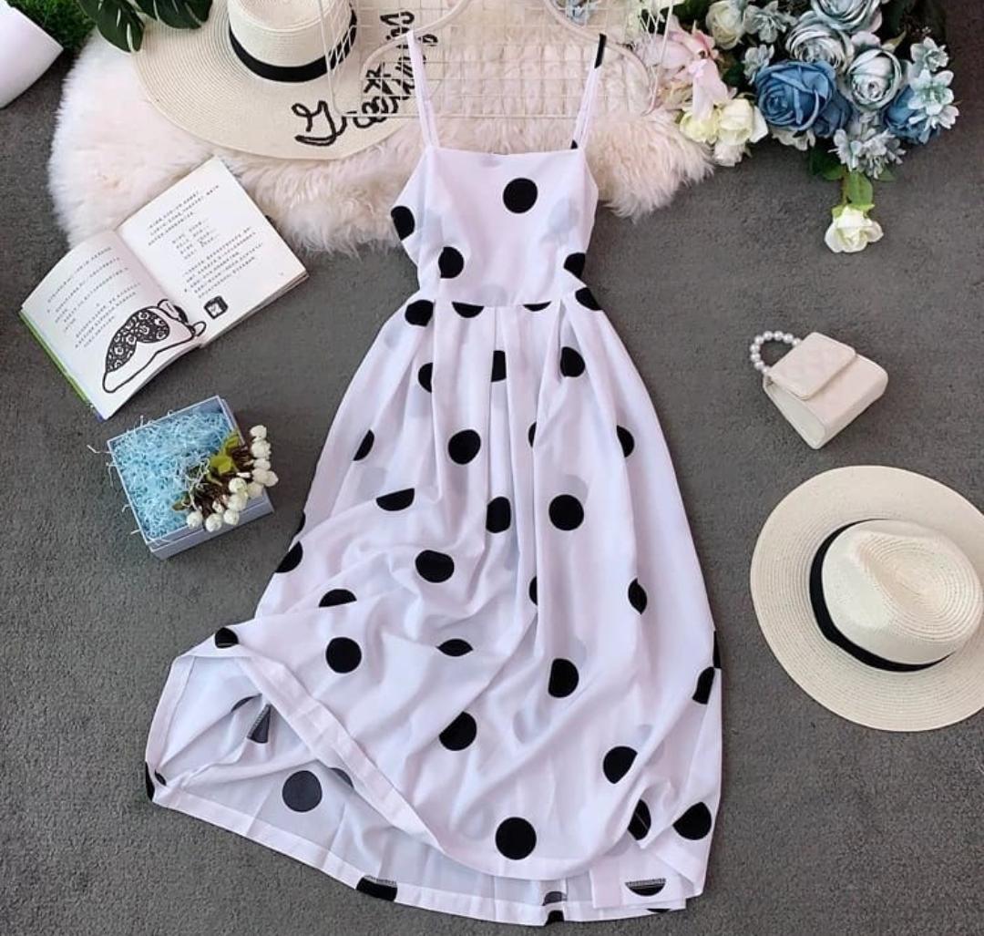 Sesta Polka Midi Dress - Image 4