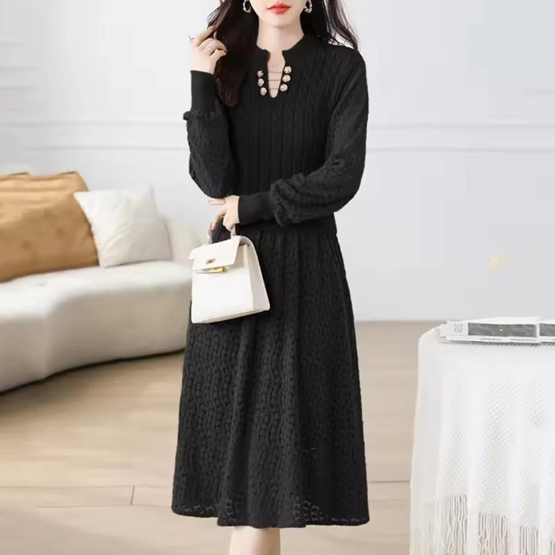 Sherrica Vintage Hollow Out Midi Dress - Image 2