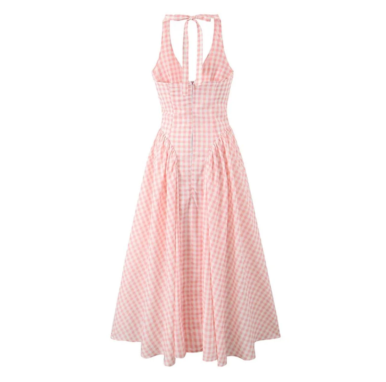 Shireen Drop Waist Midi Dress In Pink - Image 13