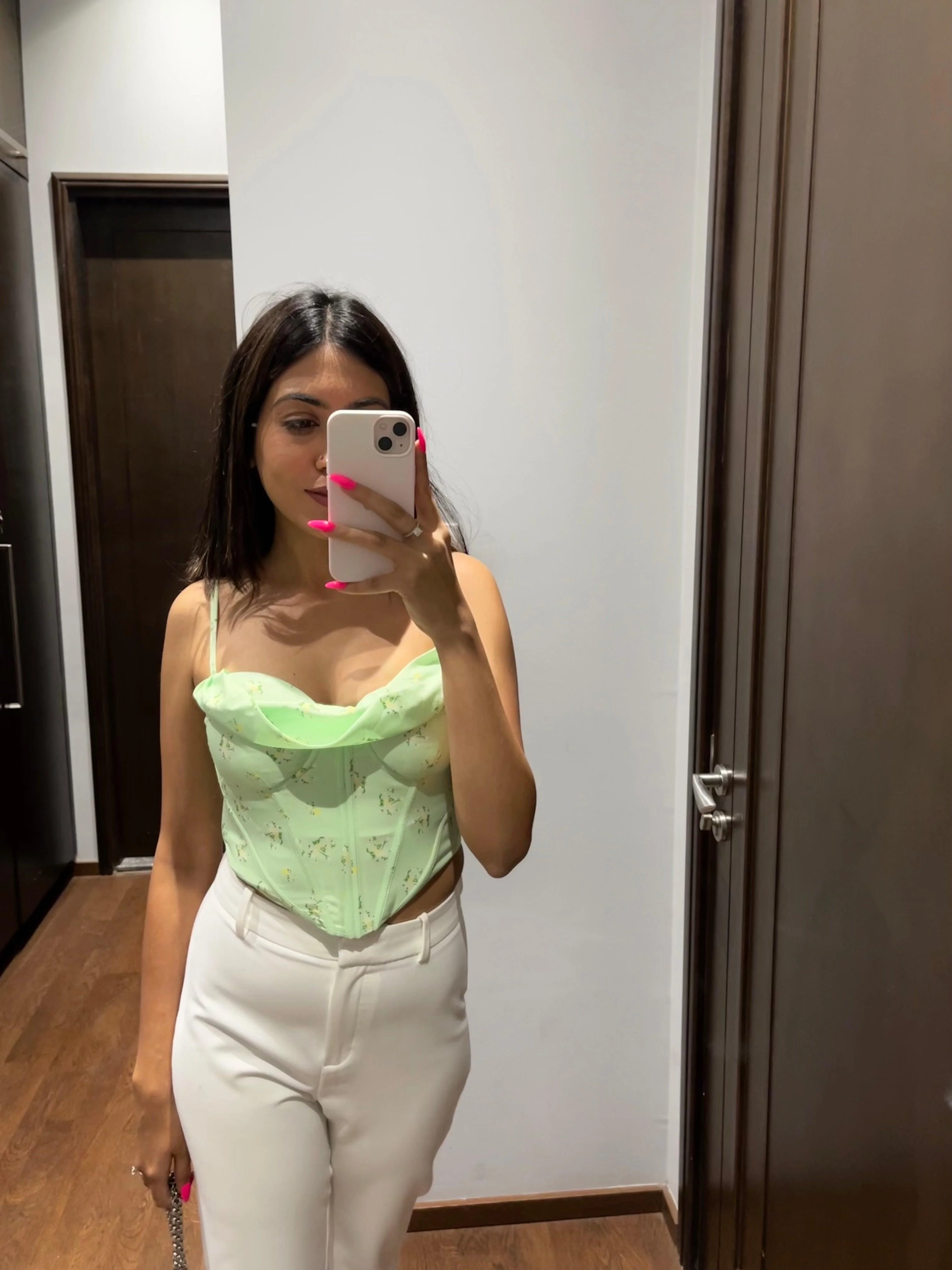 Simone Corset Top in Green - Image 7