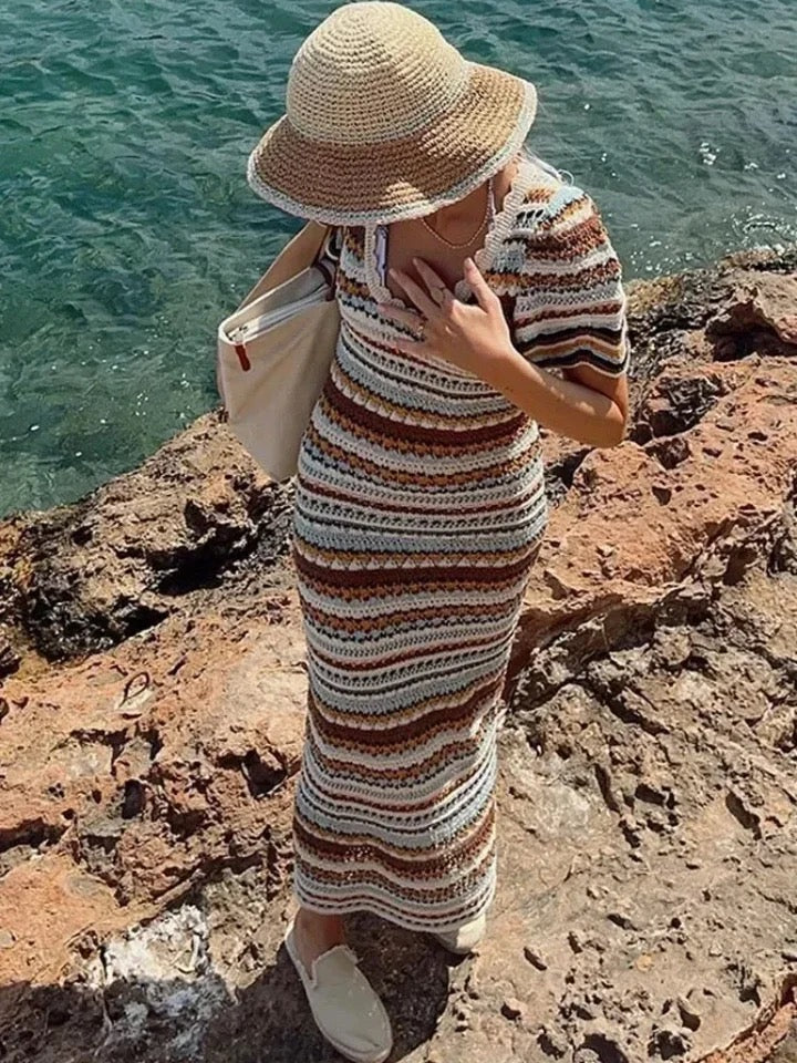 Siya Luxe Soft Knit Holiday Dress In Multicolor - Image 4