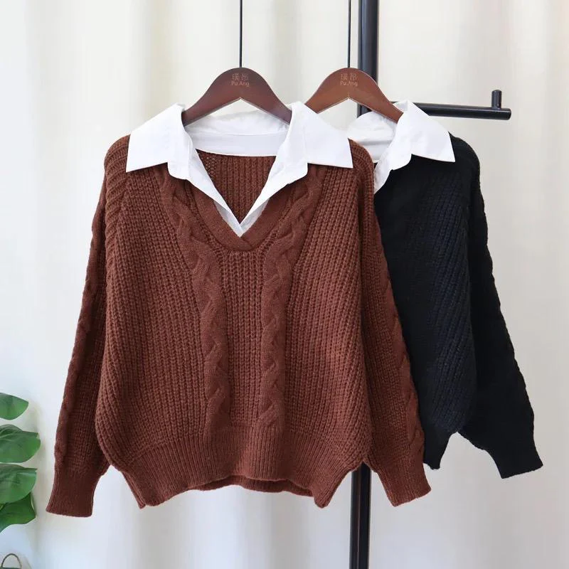 Siya Statement Tops with Attached Sweater - Image 2