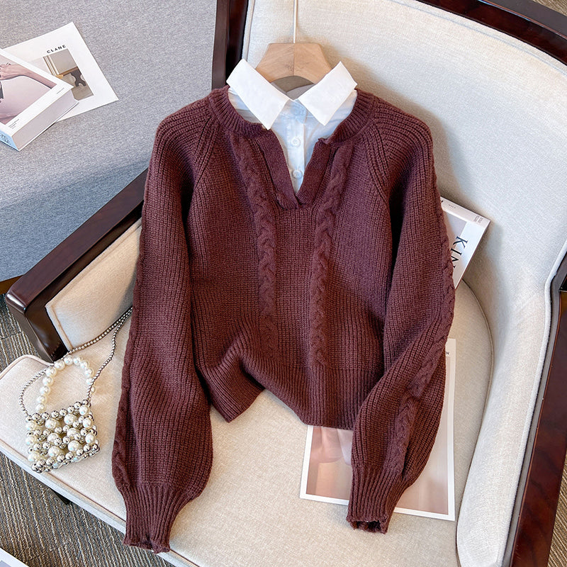 Siya Statement Tops with Attached Sweater - Image 5