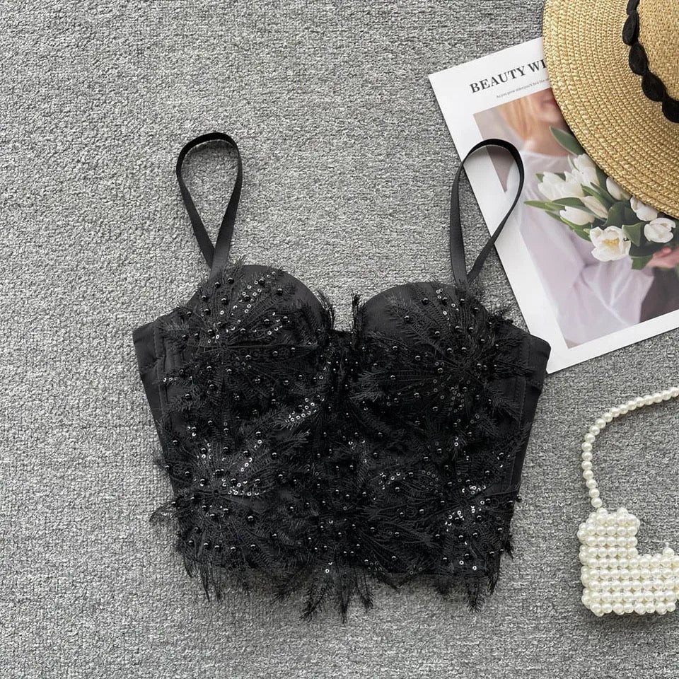 Steeve Pearl Detail Statement Top - Image 3