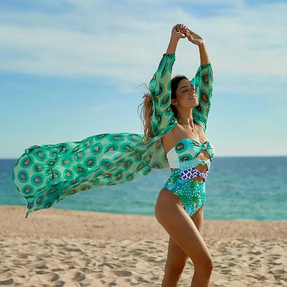 Stormi 3 Piece Swimsuit In Teal