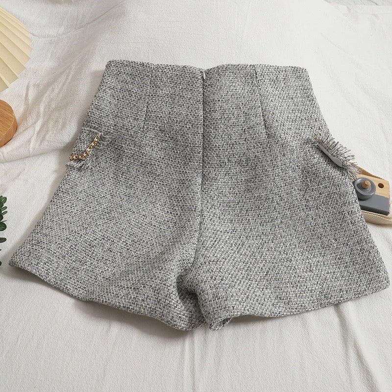 Sula Premium Tweed Shorts with Buttons - Image 5