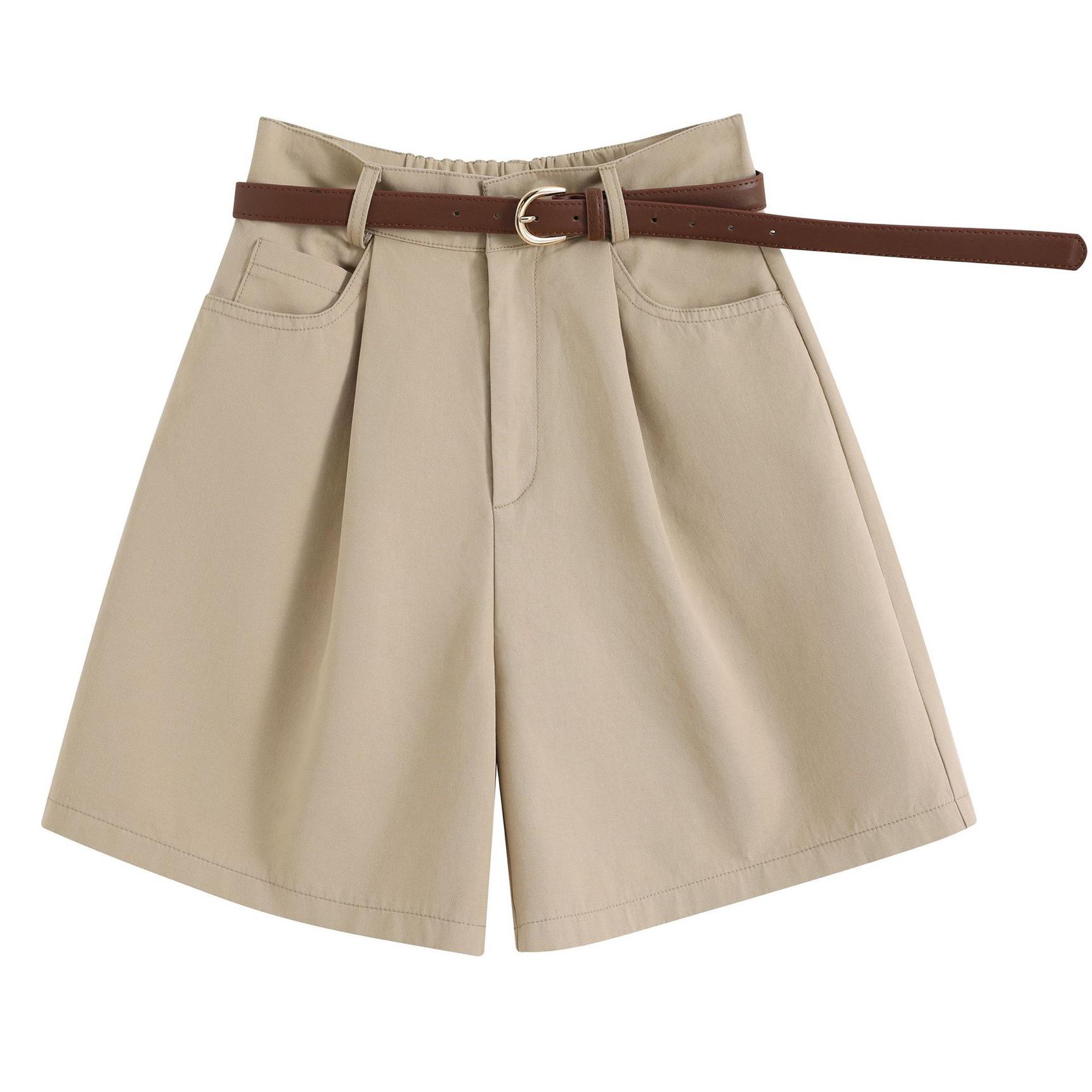 Sutton Statement Shorts With Belt In Khaki - Image 2