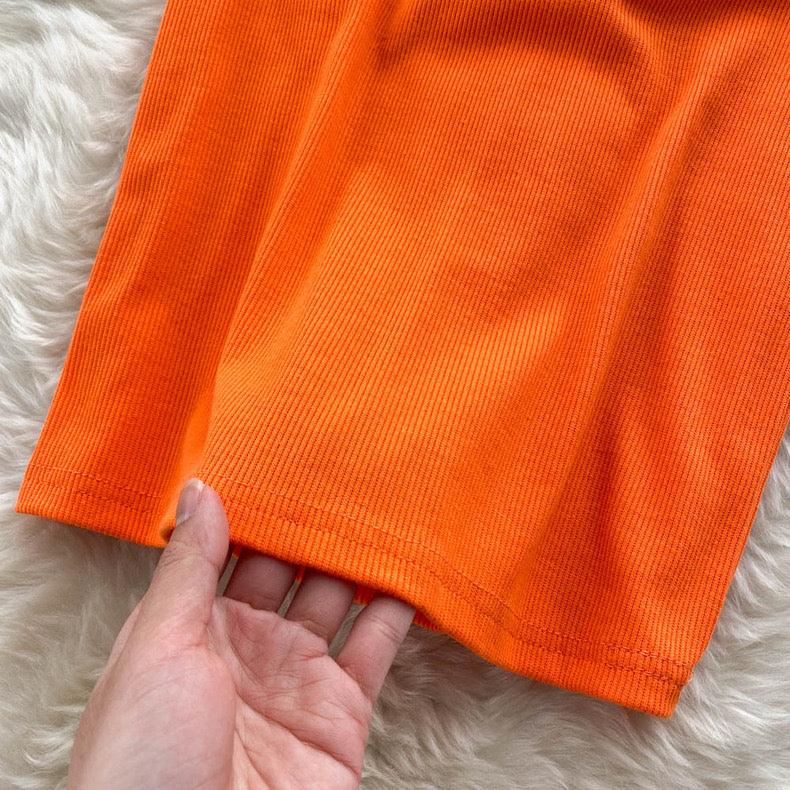 Suzie Tube Bodycon Dress In Orange - Image 4