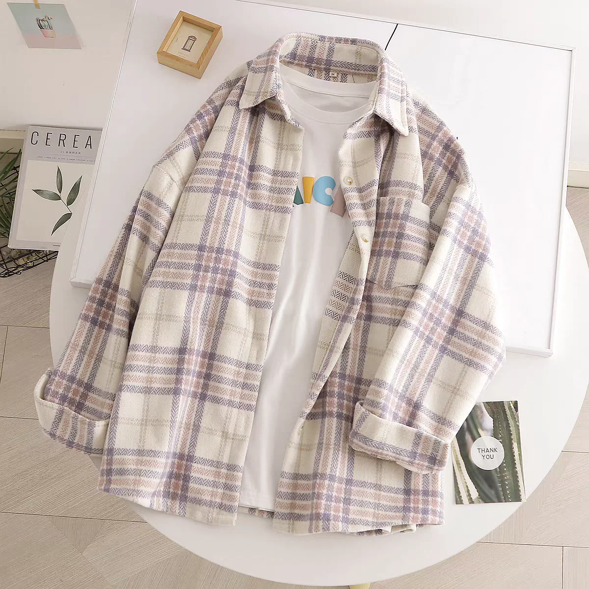 Tansy Flannel Shirt In Pink - Image 6