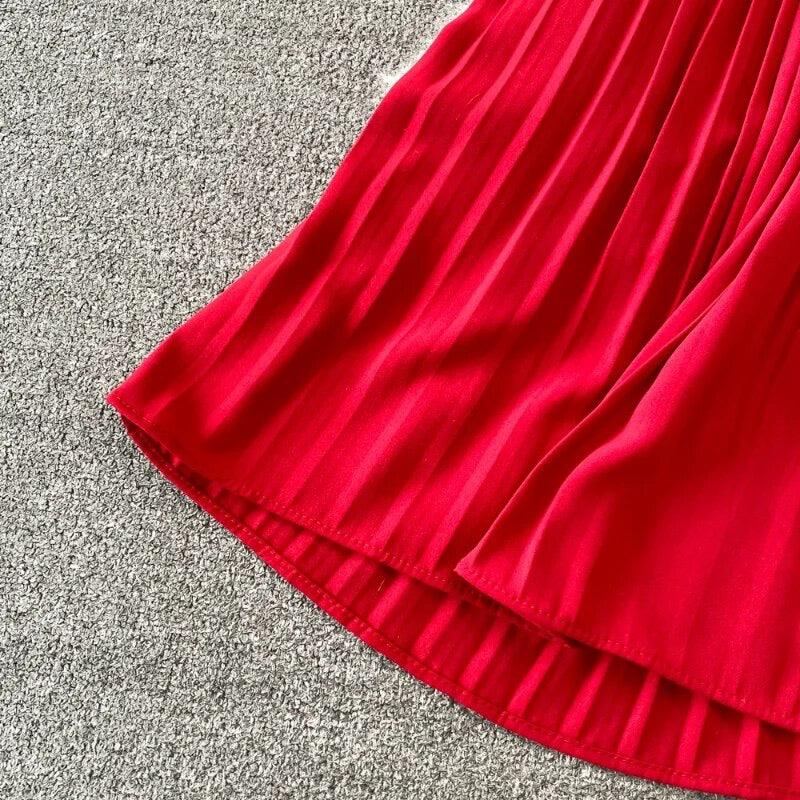 Terry Pleated Luxe Summer Dress - Image 5