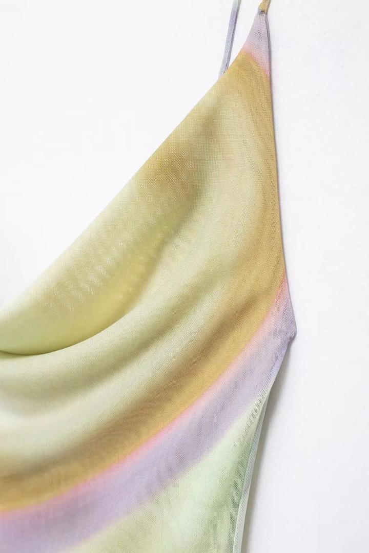 Tie And Dye Summer Holiday Dress In Multicolor - Image 4