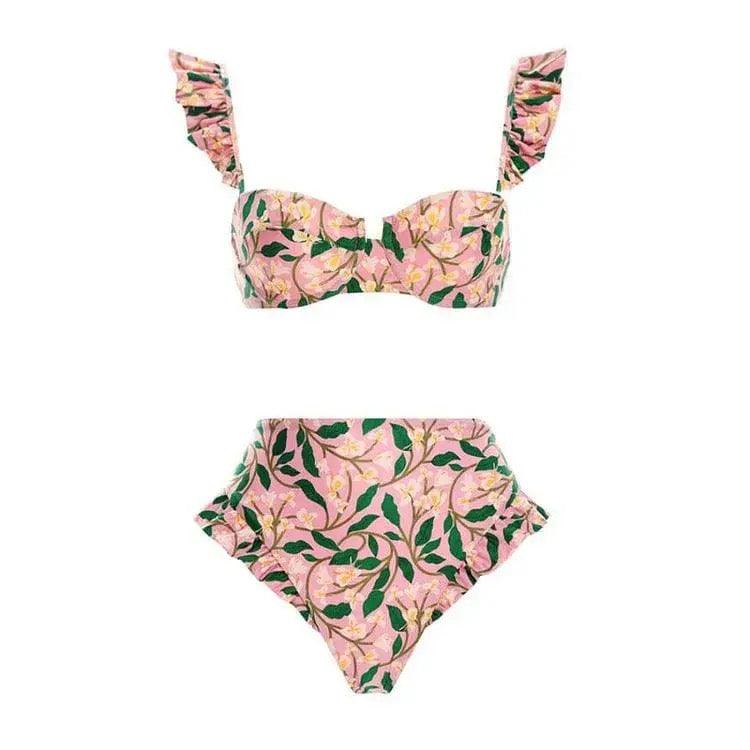 Travis Bikini with Sarong In Pink - Image 4