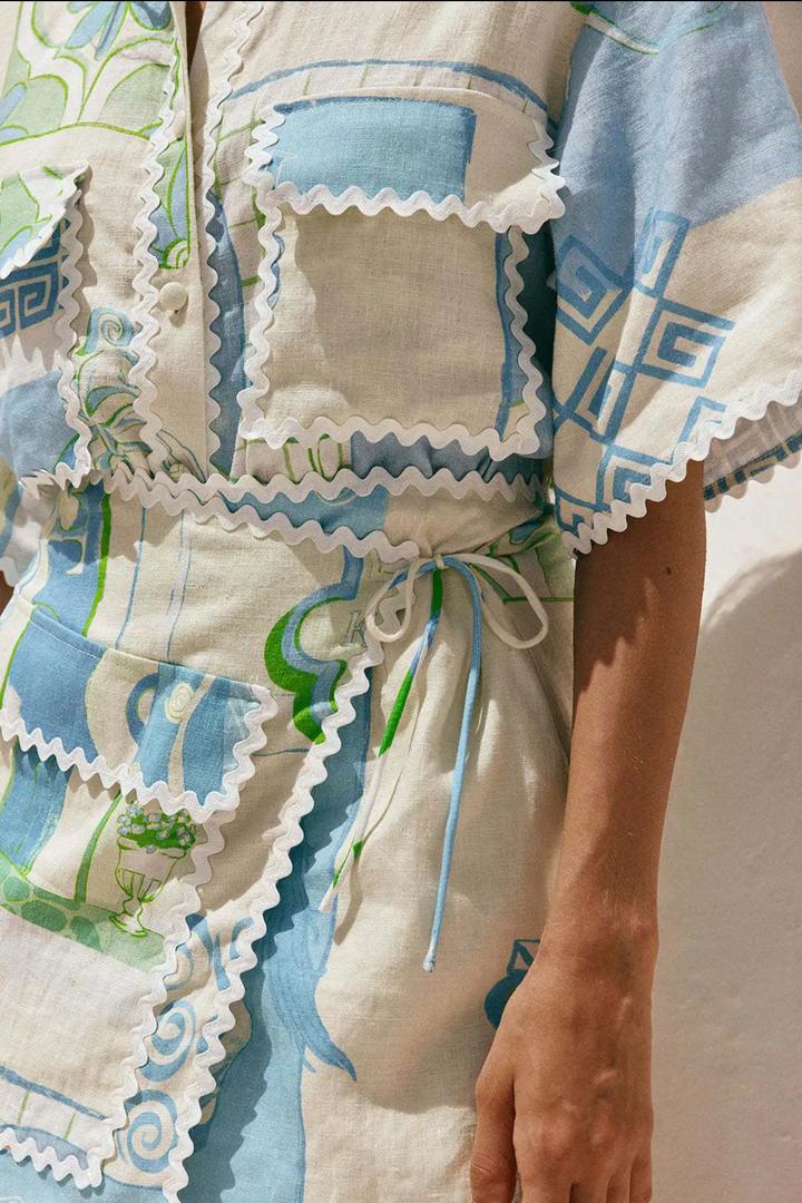Trixie Printed Summer Coord In Blue - Image 3