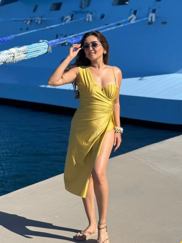 Trope Luxe Swimsuit With Coverup In Yellow - Image 3