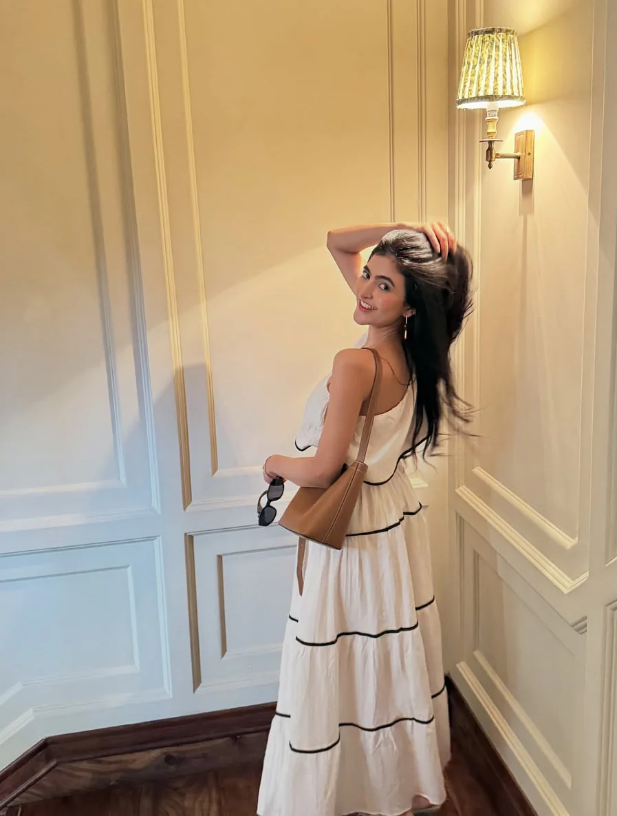 Valentino One-Shoulder Top With Skirt Coord Sets In White - Image 3