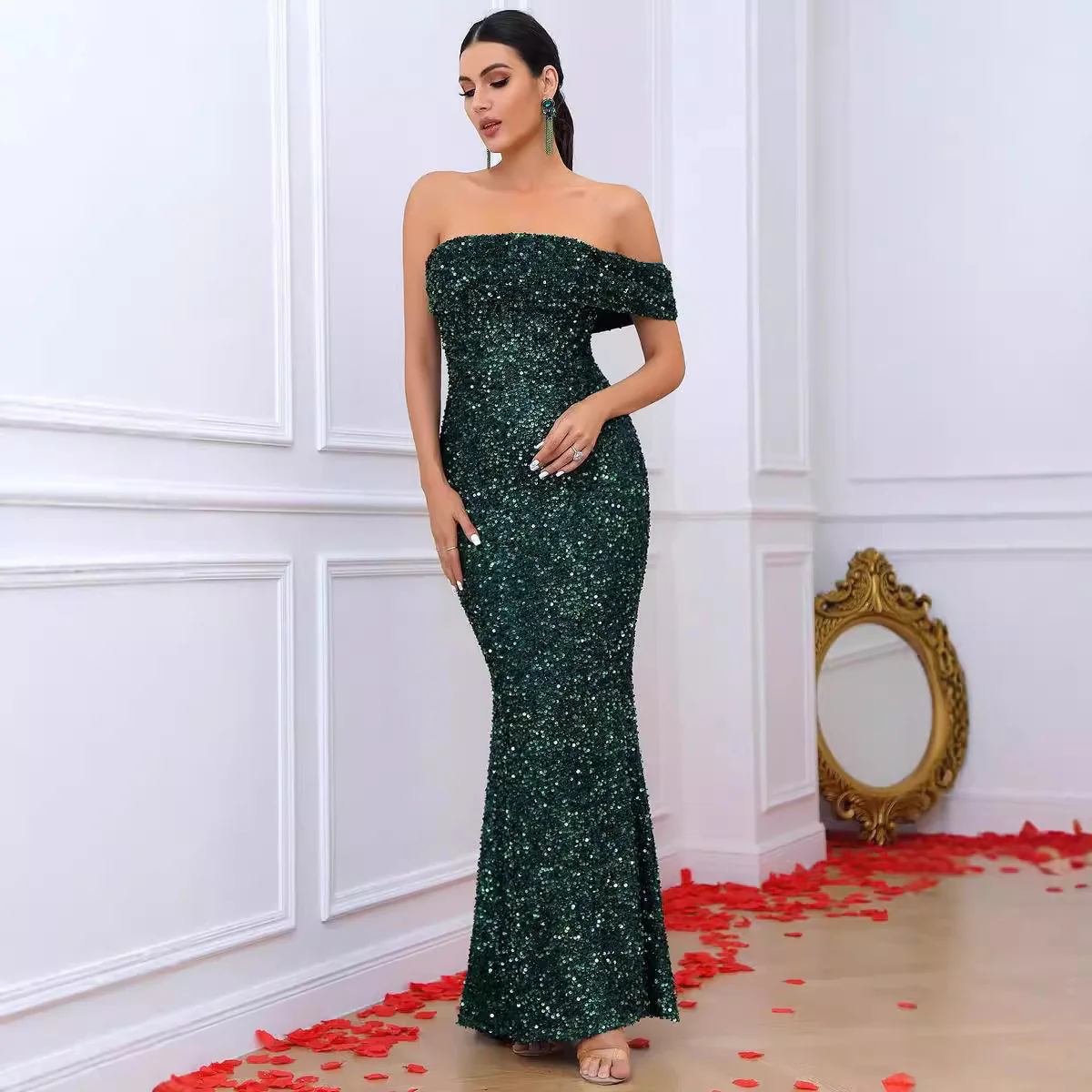 Valeria Shimmer Maxi Dress - Image 3