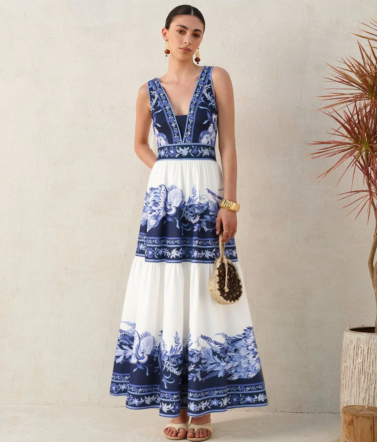 Valeska Printed Swimsuit With Skirt - Image 5
