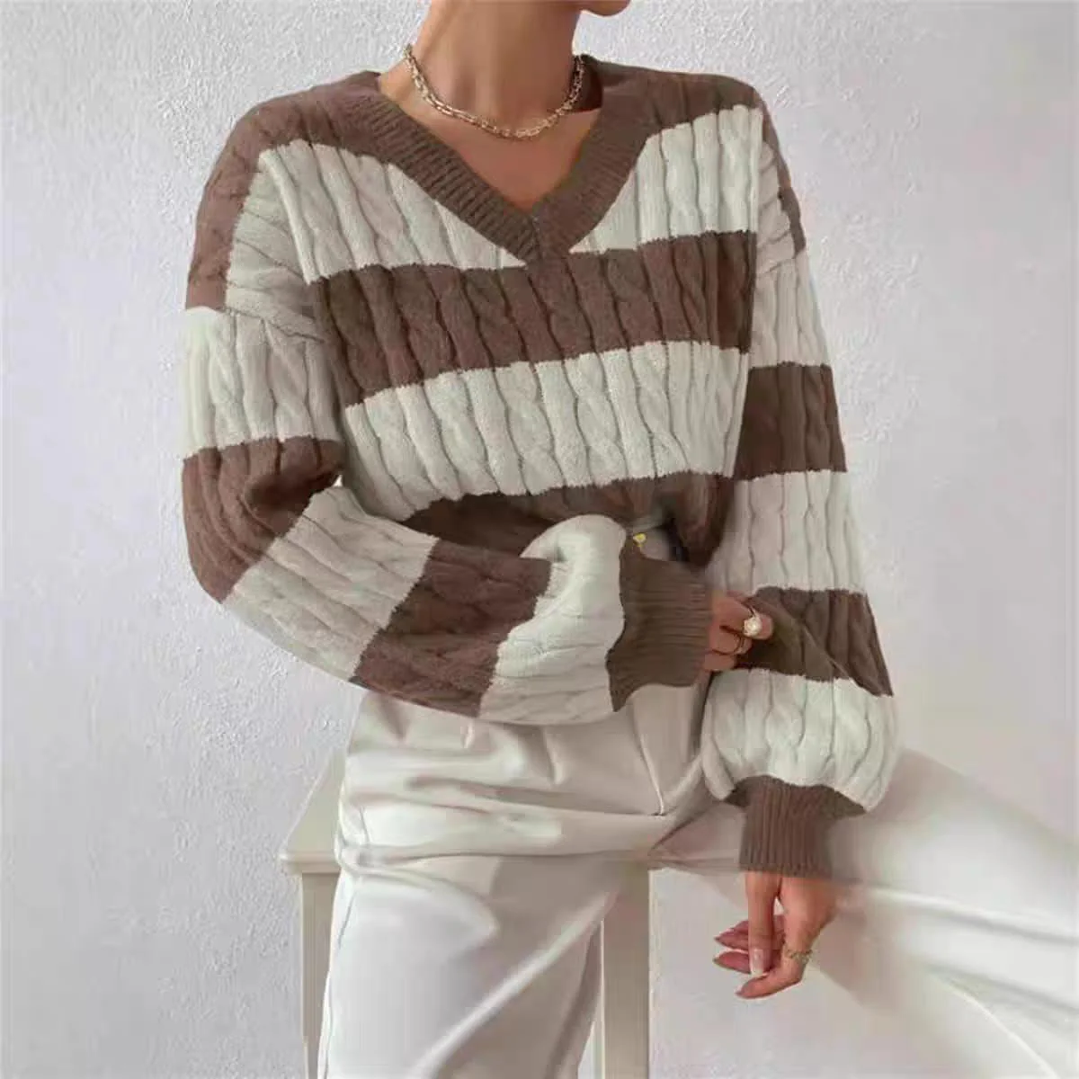 Vanna Luxe Cable Sweater - Image 2