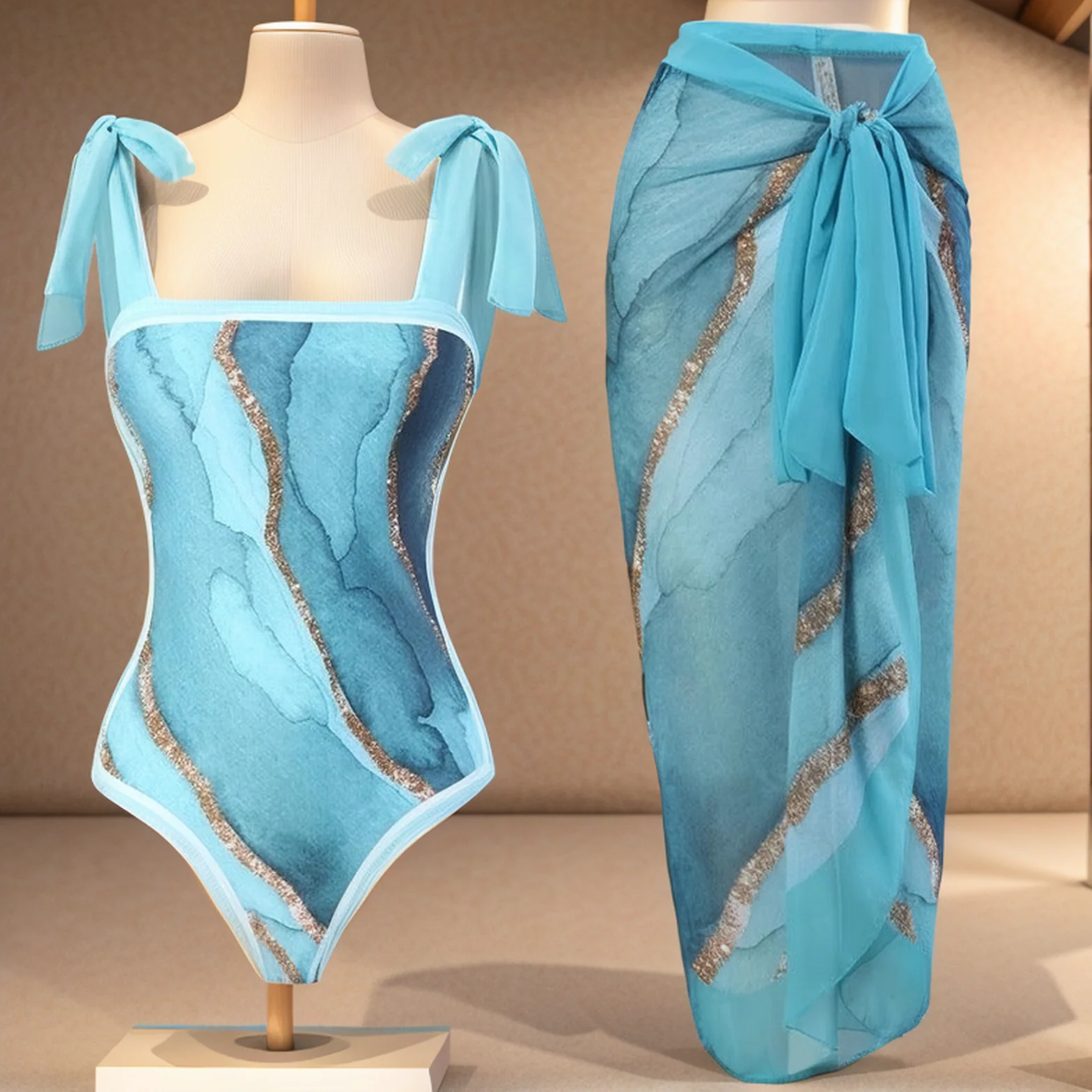 Vester Swimsuit with Sarong - Image 2