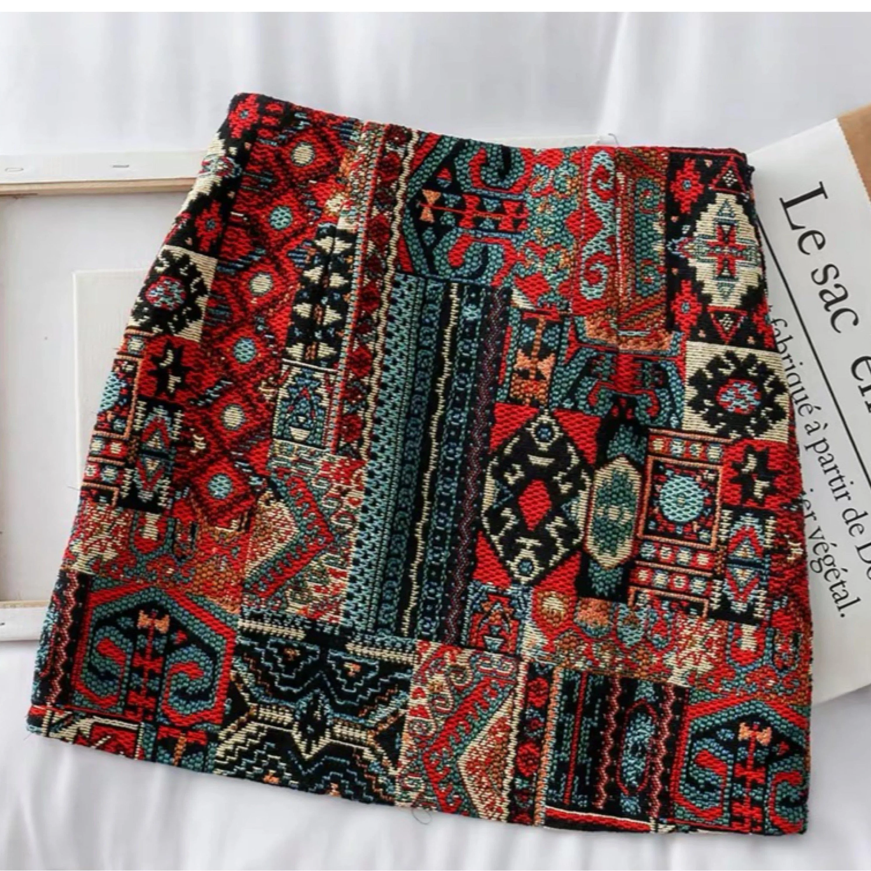 Vintage Tesla Embroidered Skirt - Image 3