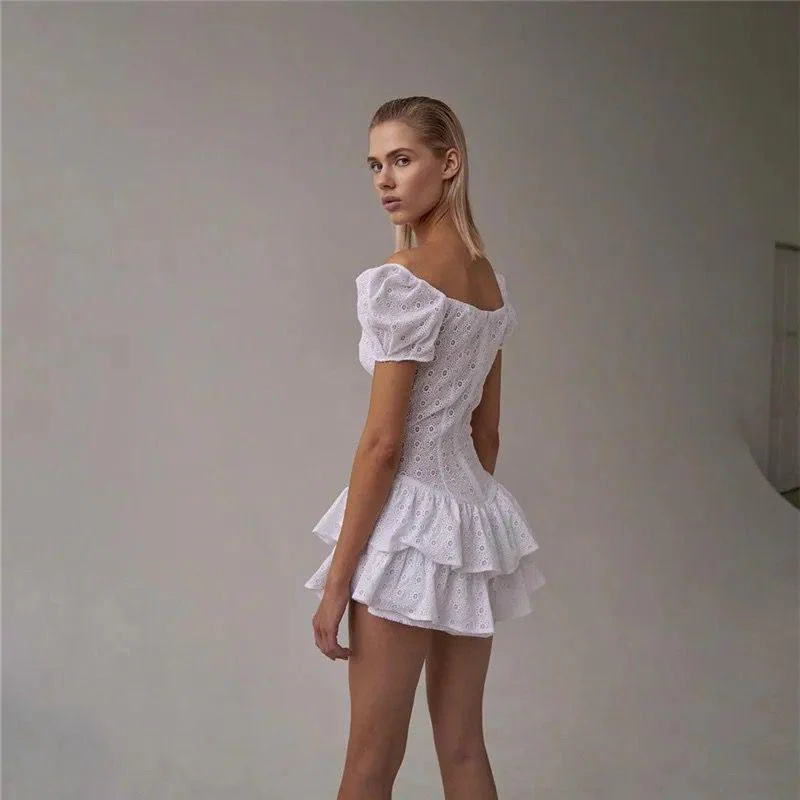 Wetzel Eyelet Dress In White - Image 3