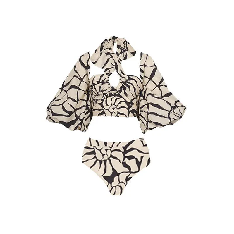 Zayla Luxe Bikini With Skirt In White - Image 6