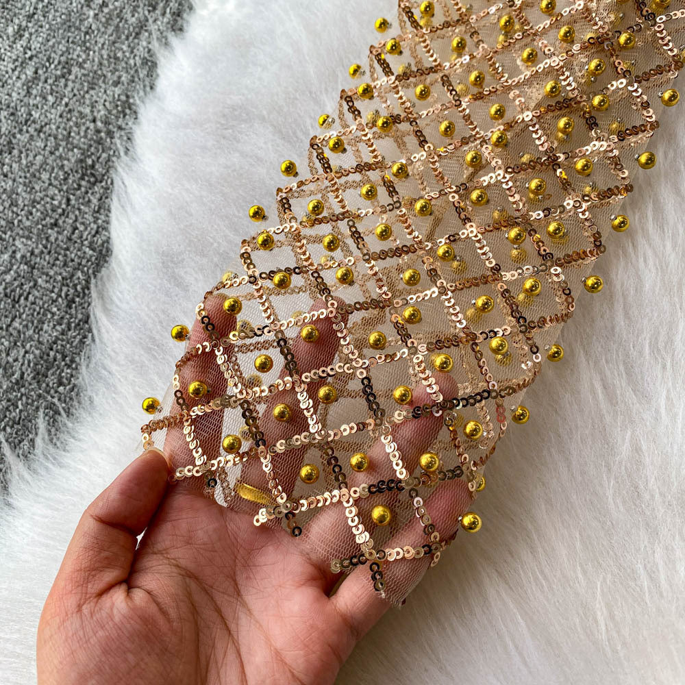 Zinia Mesh Sequined Crop Top - Image 8